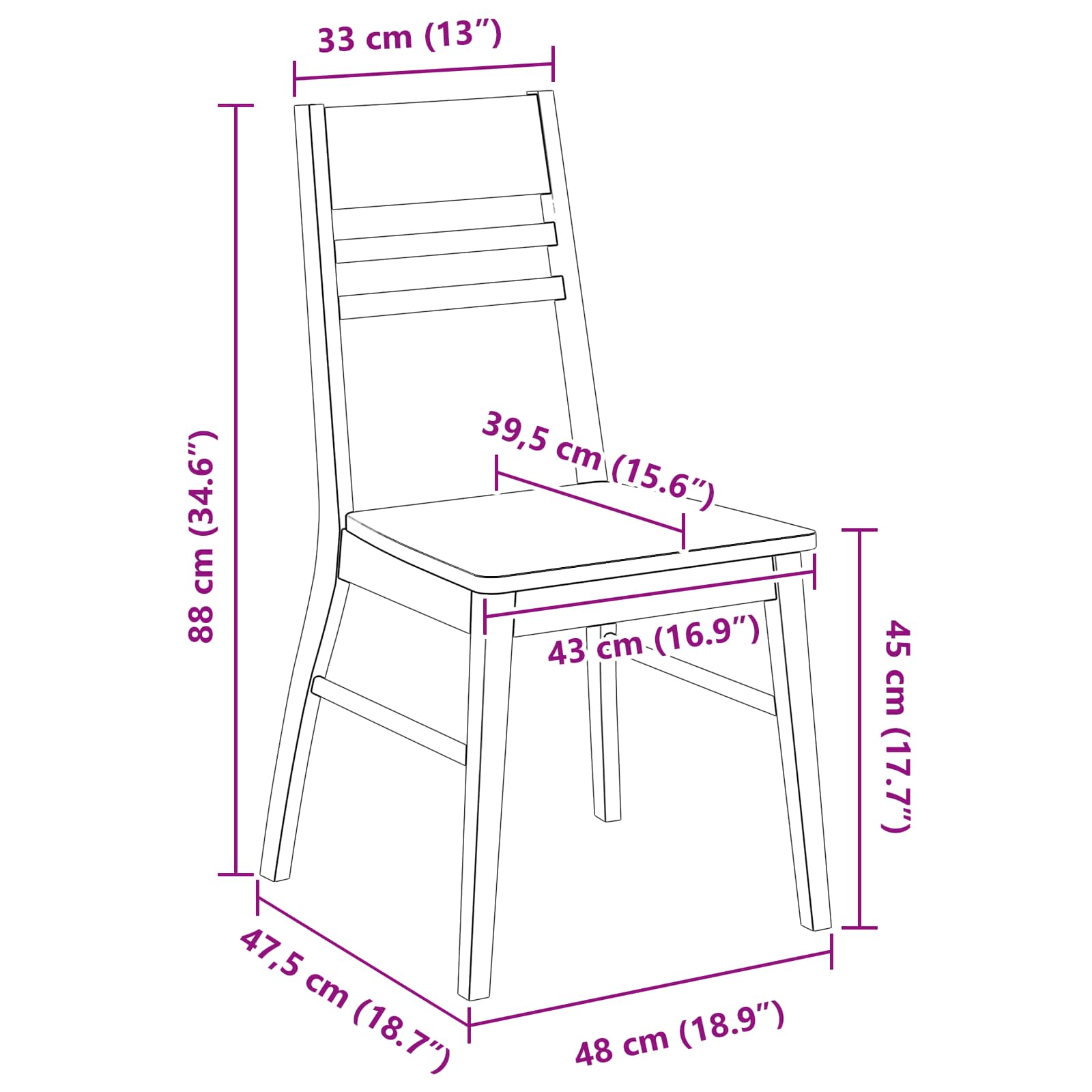42020442 11 Scaune de dining 2 pcs Alb 43 x 54 x 89 cm Scaune de dining 2 pcs Alb 43 x 54 x 89 cm - imagine 11