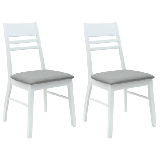 Alternative view of Scaune de dining 2 pcs Alb 43 x 54 x 89 cm