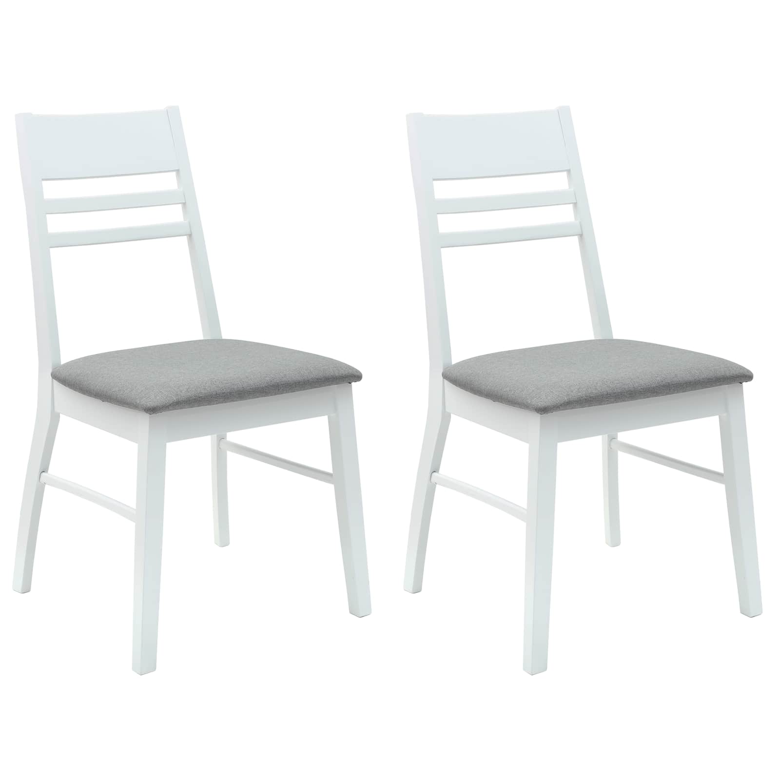 42020442 2 Scaune de dining 2 pcs Alb 43 x 54 x 89 cm Scaune de dining 2 pcs Alb 43 x 54 x 89 cm - imagine 2