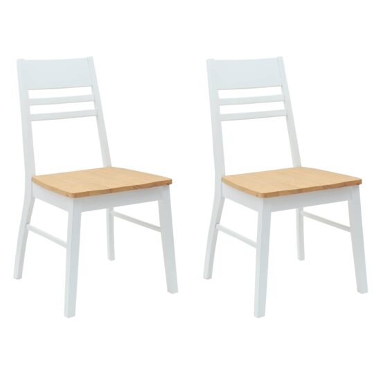 Alternative view of Scaune de dining 2 pcs Alb 43 x 54 x 89 cm