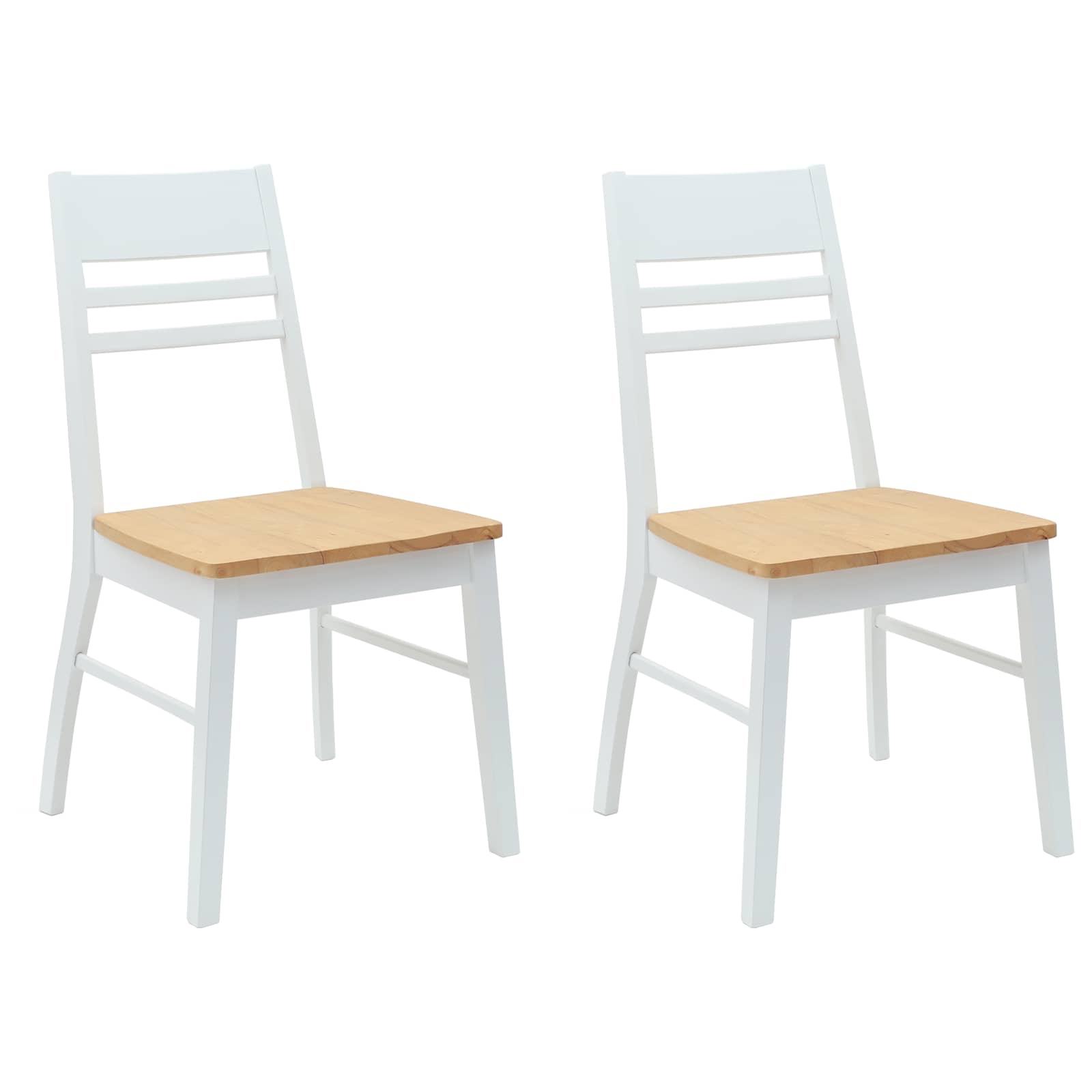 42020443 2 Scaune de dining 2 pcs Alb 43 x 54 x 89 cm Scaune de dining 2 pcs Alb 43 x 54 x 89 cm - imagine 2