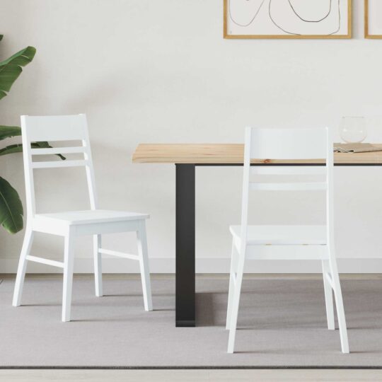 Scaune de dining 2 pcs Alb 43 x 54 x 89 cm