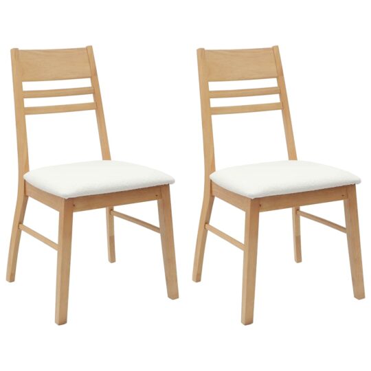 Alternative view of Scaune de dining 2 pcs natural 43 x 54 x 89 cm