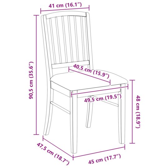 42020449 11 Scaune de dining 2 pcs natural 50 x 52,5 x 91 cm 42020449 11