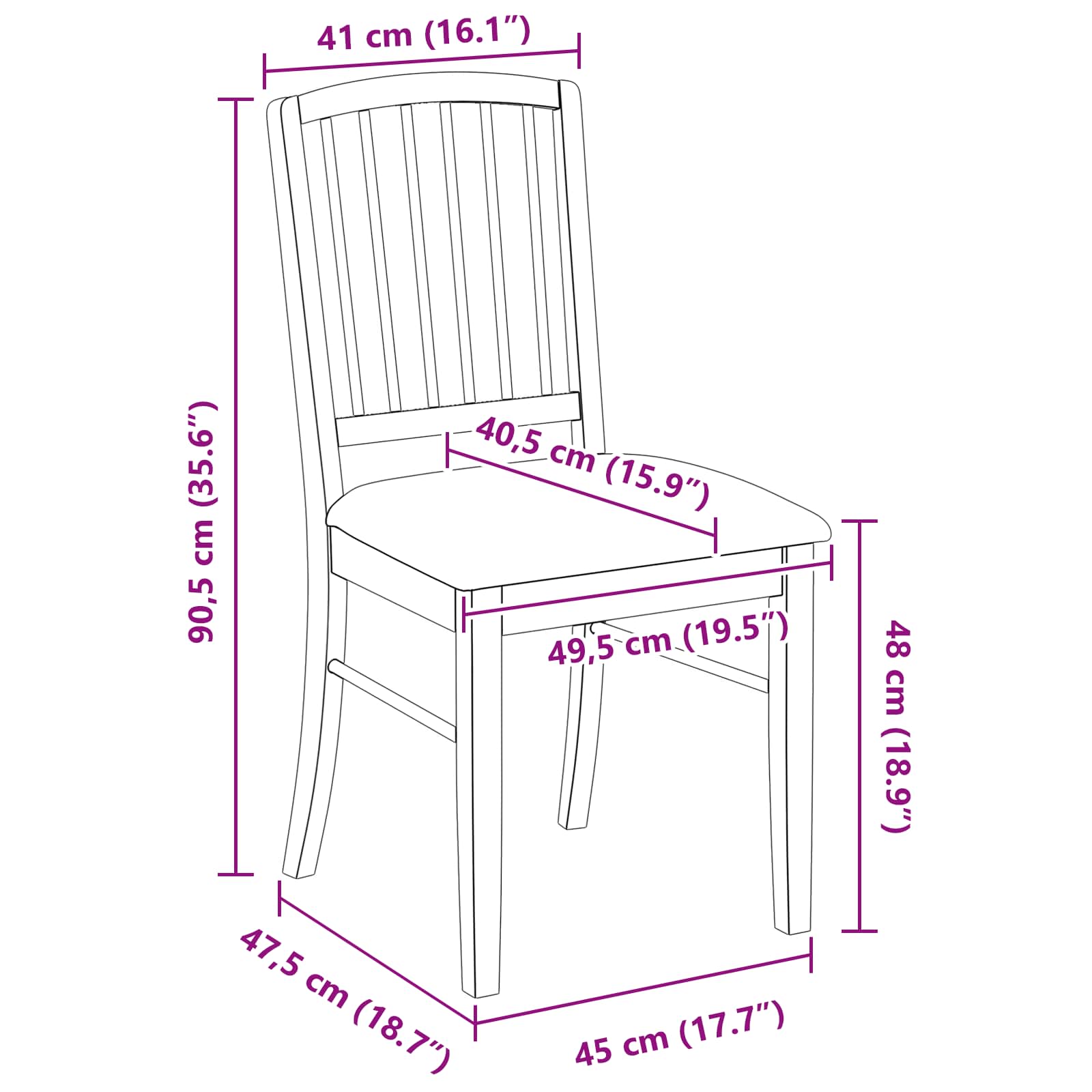 42020449 11 Scaune de dining 2 pcs natural 50 x 52,5 x 91 cm Scaune de dining 2 pcs natural 50 x 52,5 x 91 cm - imagine 11