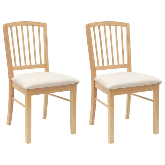 Alternative view of Scaune de dining 2 pcs natural 50 x 52,5 x 91 cm