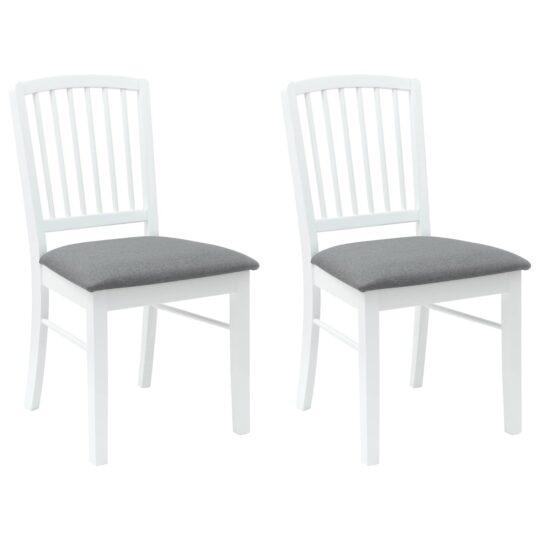 Alternative view of Scaune de dining 2 pcs Alb 50 x 52,5 x 91 cm