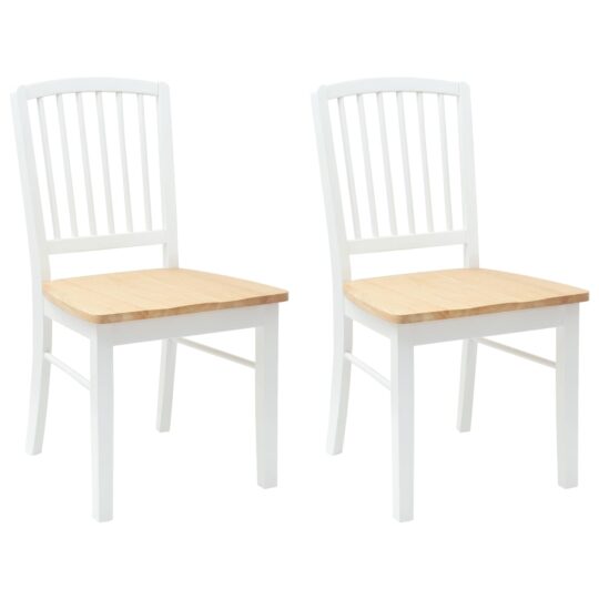 Alternative view of Scaune de dining 2 pcs Alb 50 x 52,5 x 91 cm