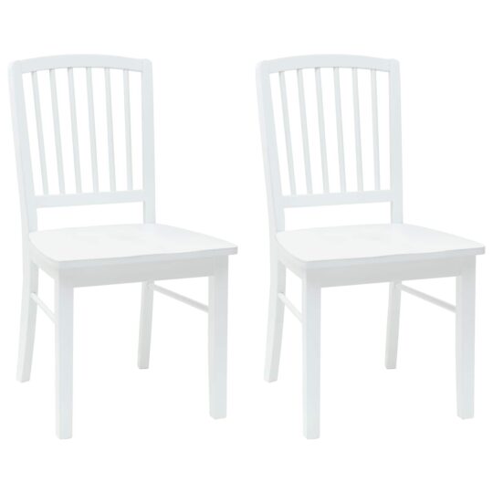 Alternative view of Scaune de dining 2 pcs Alb 50 x 52,5 x 91 cm