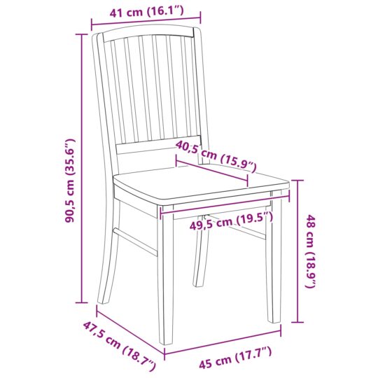42020454 11 Scaune de dining 2 pcs Alb 50 x 52,5 x 91 cm 42020454 11