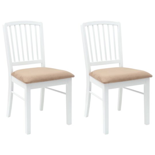 Alternative view of Scaune de dining 2 pcs Alb 50 x 52,5 x 91 cm