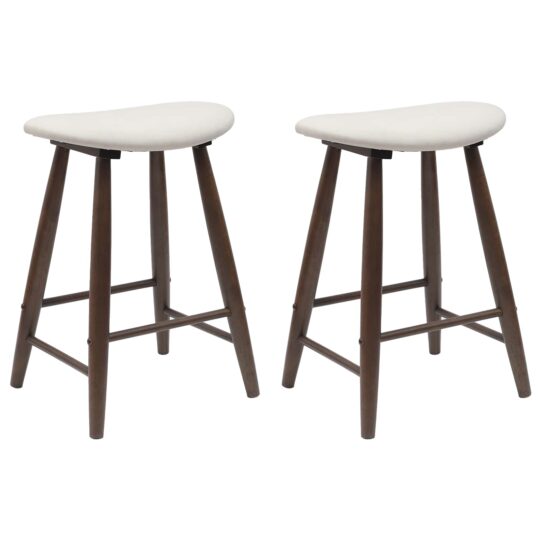 Alternative view of Scaune de dining 2 pcs Maro deschis 46 x 37 x 63 cm