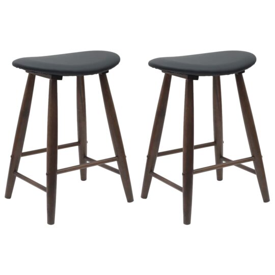 Alternative view of Scaune de dining 2 pcs Maro deschis 46 x 37 x 63 cm