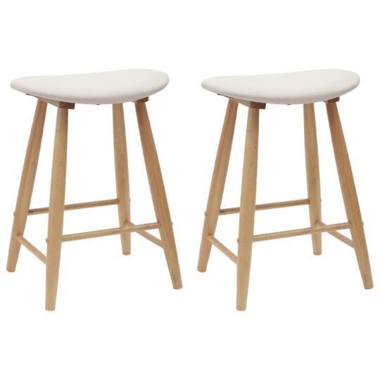 Alternative view of Scaune de dining 2 pcs natural 46 x 37 x 63 cm
