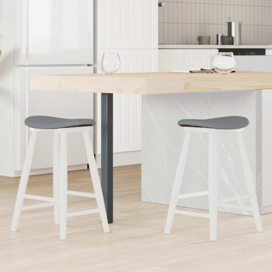 42020460 1 Home Scaune de dining 2 pcs Alb 46 x 37 x 63 cm