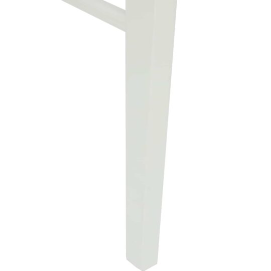 42020490 10 Scaun de sufragerie 2 pcs Alb și maro Lemn Solid de Cauciuc 42020490 10