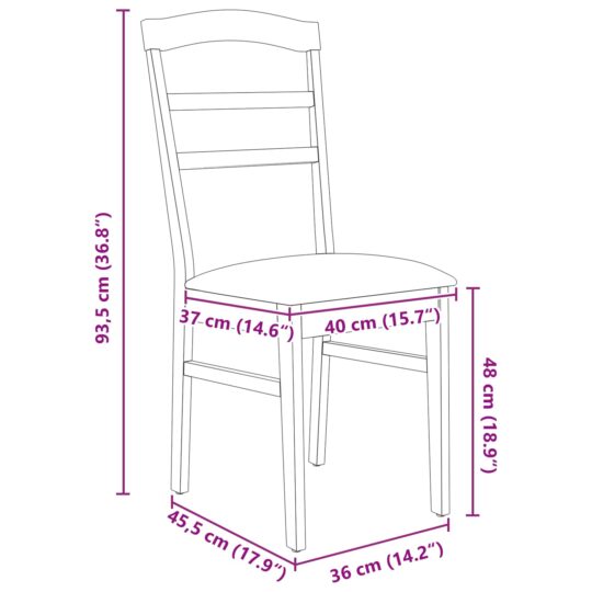 42020494 11 Scaun de sufragerie 2 pcs Natural și deschis 42020494 11
