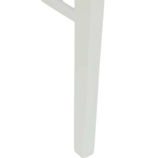 42020516 10 Scaun de sufragerie 2 pcs Alb Lemn Solid de Cauciuc 42020516 10