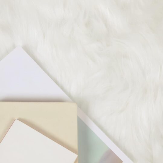 Alternative view of Covor Faux din Lână de oaie Alb 200 x 280 cm Poliester