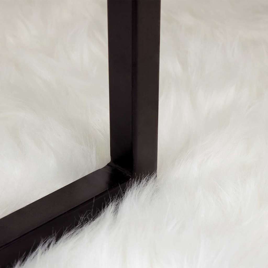 Covor Faux din Lână de oaie Alb 240 x 340 cm Poliester - imagine 3