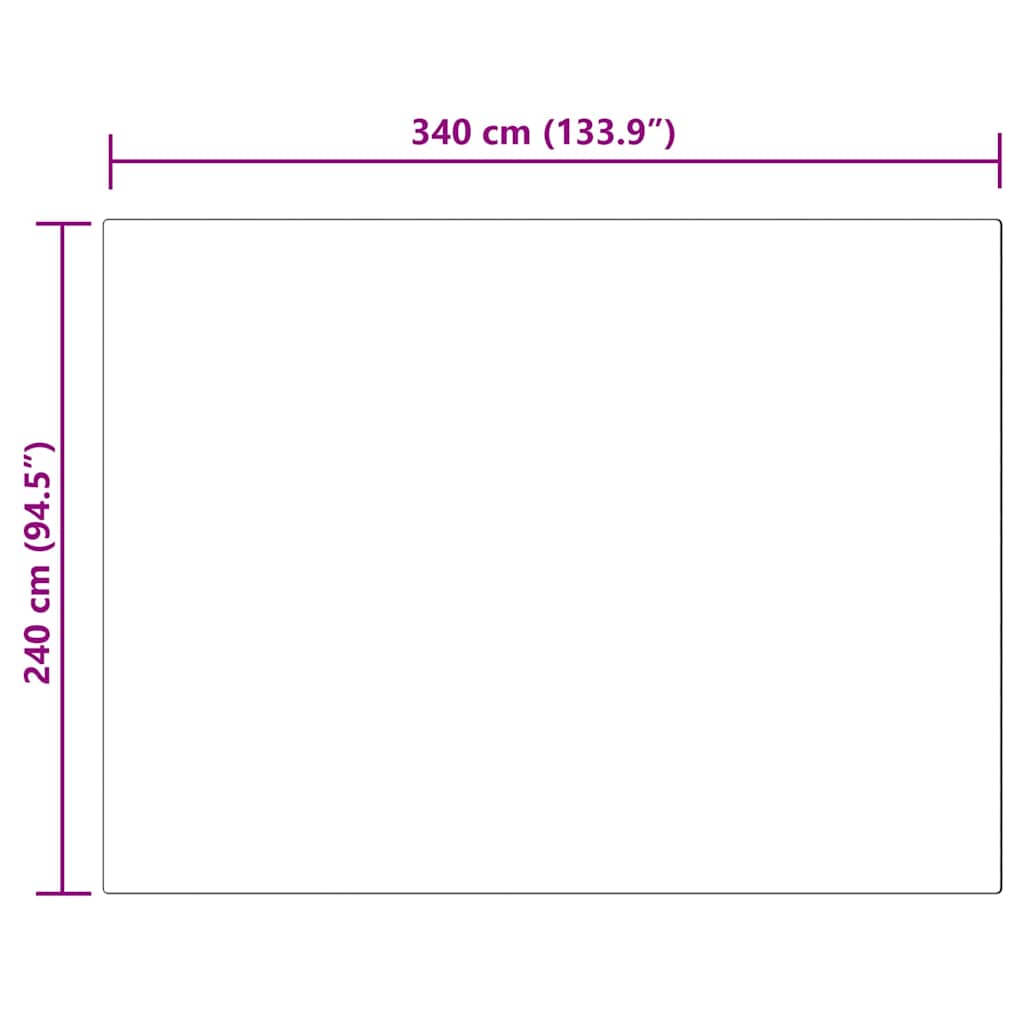 Covor Faux din Lână de oaie Alb 240 x 340 cm Poliester - imagine 8