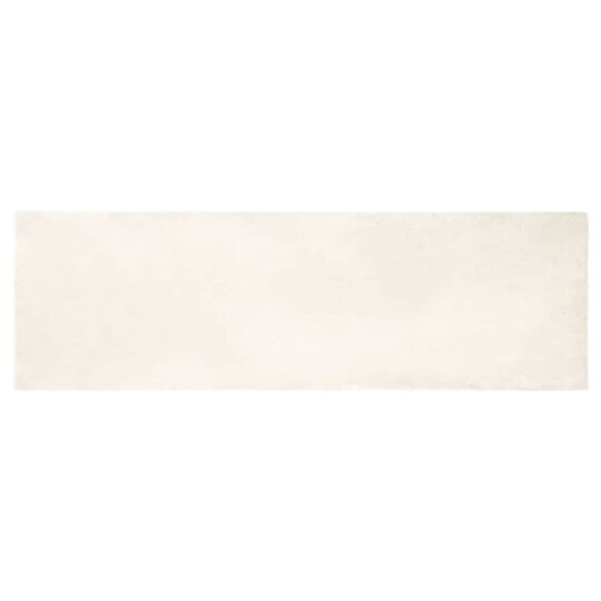 Covor din Blană Faux de Iepure Alb 80 x 250 cm Poliester