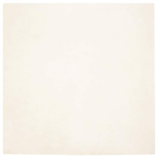 Covor din Blană Faux de Iepure Alb 240 x 240 cm Poliester