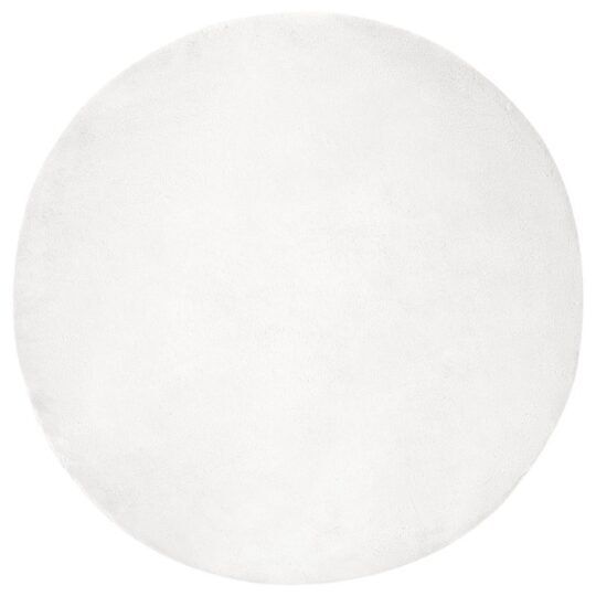 Alternative view of Covor din Blană Faux de Iepure Olite Alb Ø 100 cm Poliester