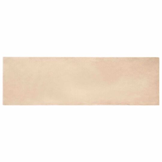 Covor din Blană Faux de Iepure Bej 80 x 250 cm Poliester