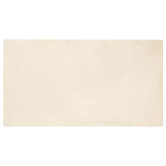 Covor din Blană Faux de Iepure Crem 80 x 150 cm Poliester