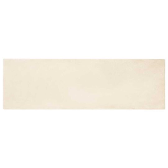 Covor din Blană Faux de Iepure Crem 80 x 250 cm Poliester