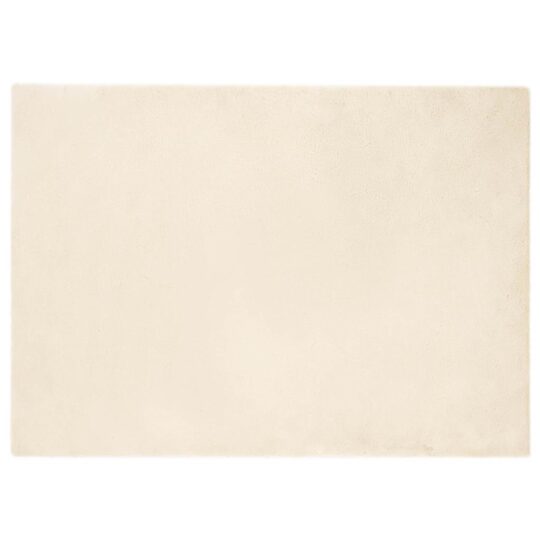 Covor din Blană Faux de Iepure Crem 240 x 340 cm Poliester