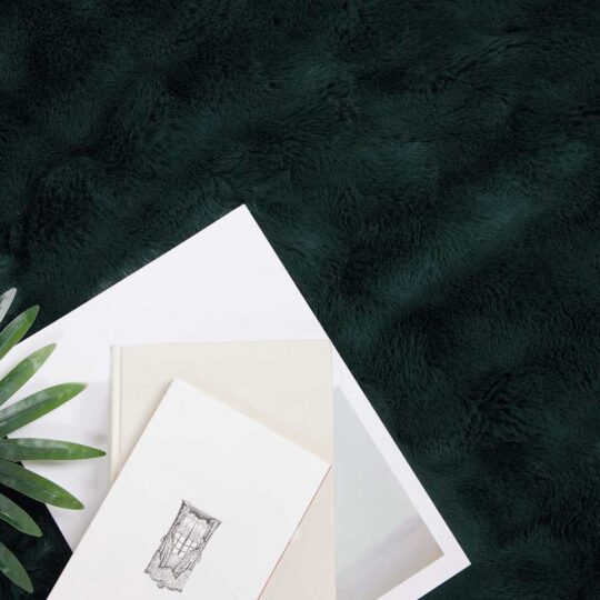 Alternative view of Pătură din Blană sintetică de Iepure 4 pcs Verde închis