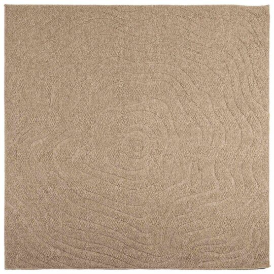 Alternative view of Covoare de zonă Moiré Pătrat natural 200 x 200 cm