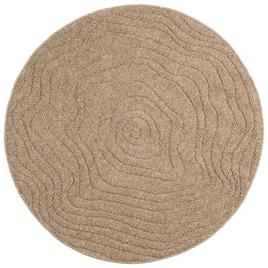 Alternative view of Covoare de zonă Moiré Rotund natural Ø 160 CM