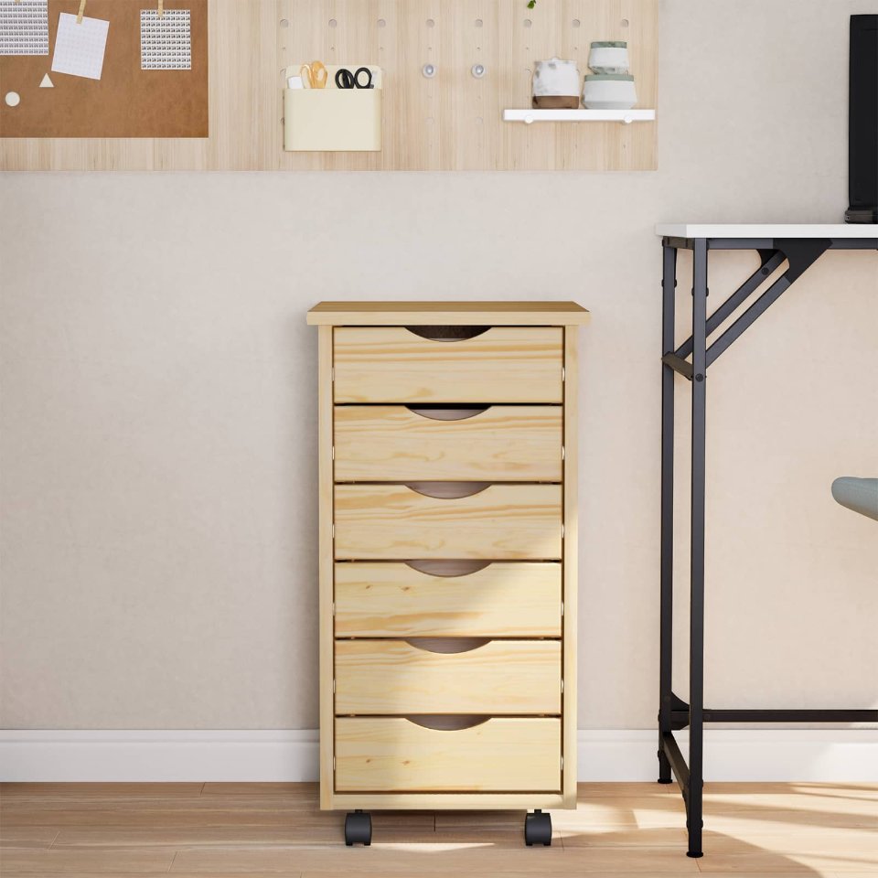 Dulap mobil cu sertare MOSS Lac transparent 34 x 39 x 65,5 cm - imagine 3