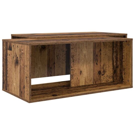 Alternative view of Set de măsuțe de cafea 2 pcs Lemn vechi Lemn compozit