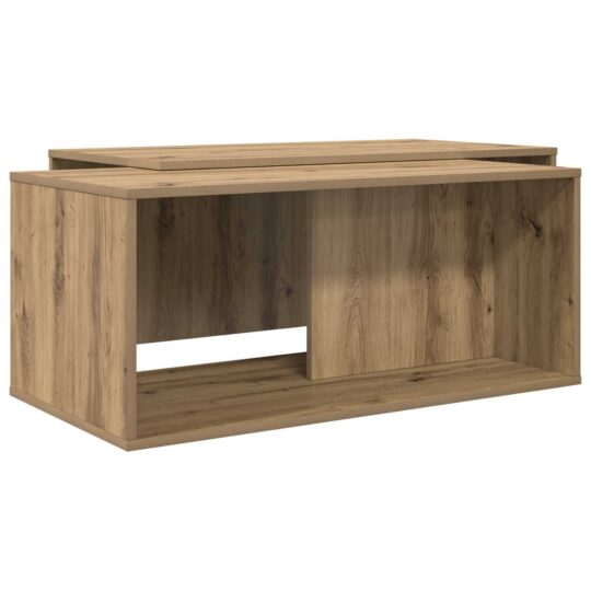 Alternative view of Set de măsuțe de cafea 2 pcs Stejar Artizanal Lemn compozit