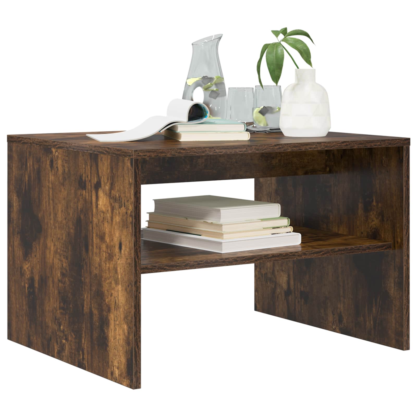 Masă de cafea Stejar fumuriu 60 x 50 x 40 cm Lemn compozit - imagine 3