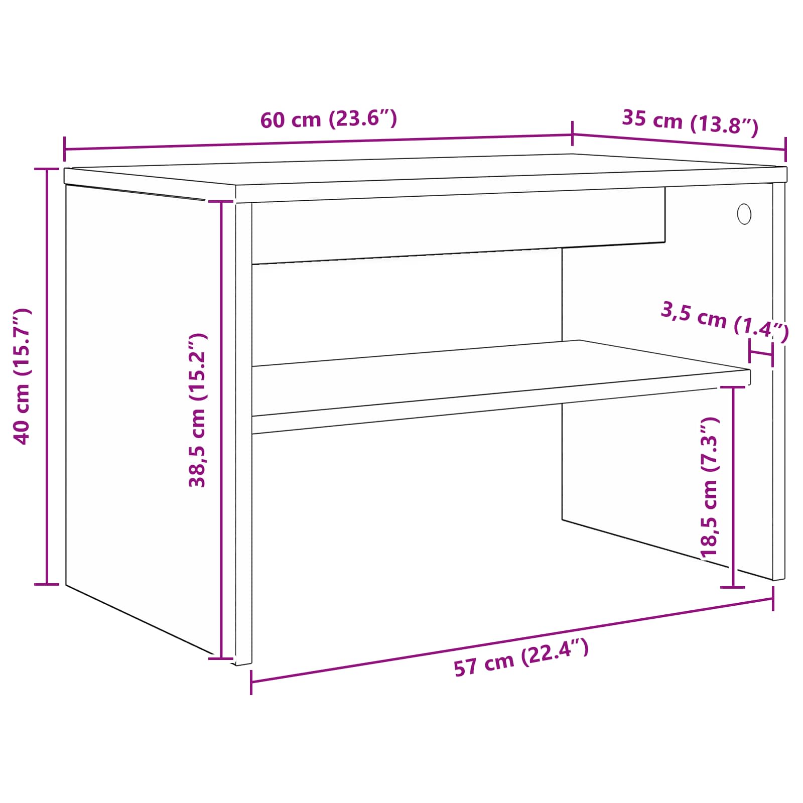 8000294 10 Cabinet TV Stejar Sonoma 60 x 35 x 40 cm Lemn compozit Cabinet TV Stejar Sonoma 60 x 35 x 40 cm Lemn compozit - imagine 10