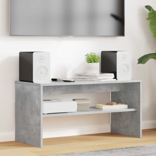 Cabinet TV Gri din beton 80 x 35 x 40 cm Lemn compozit