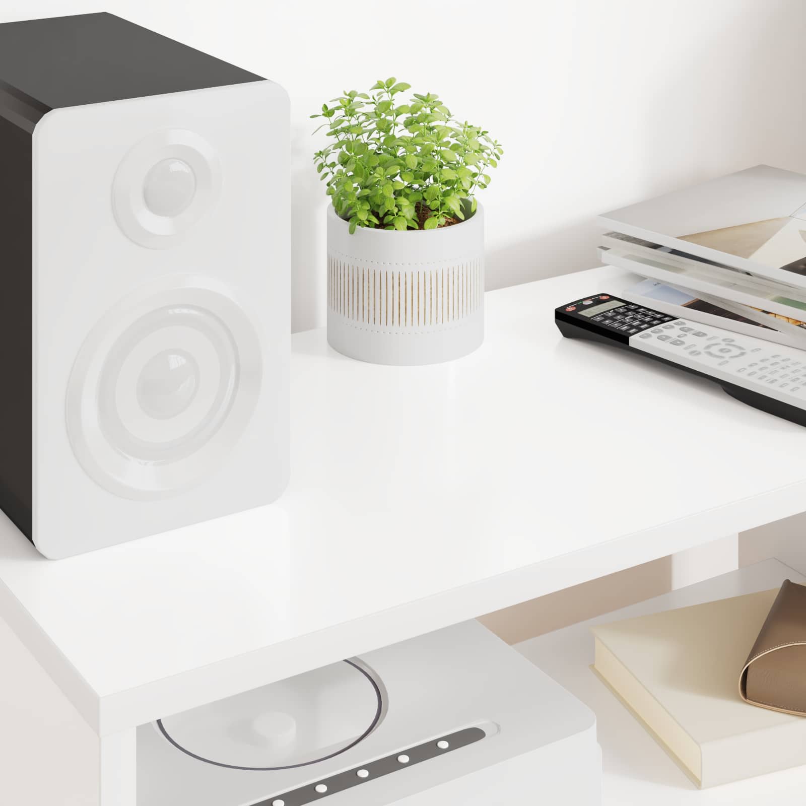 8000316 4 Cabinet TV Alb 60 x 30 x 40 cm Lemn compozit Cabinet TV Alb 60 x 30 x 40 cm Lemn compozit - imagine 4