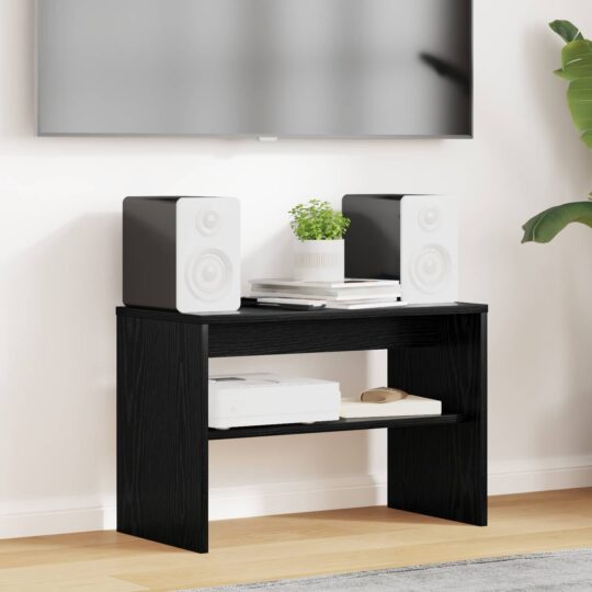 8000317 1 Home Cabinet TV Stejar Negru 60 x 30 x 40 cm Lemn compozit