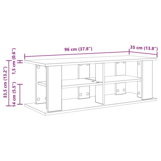 8000403 8 Suport pentru TV Stejar Artizanal 96 x 35 x 33,5 cm 8000403 8