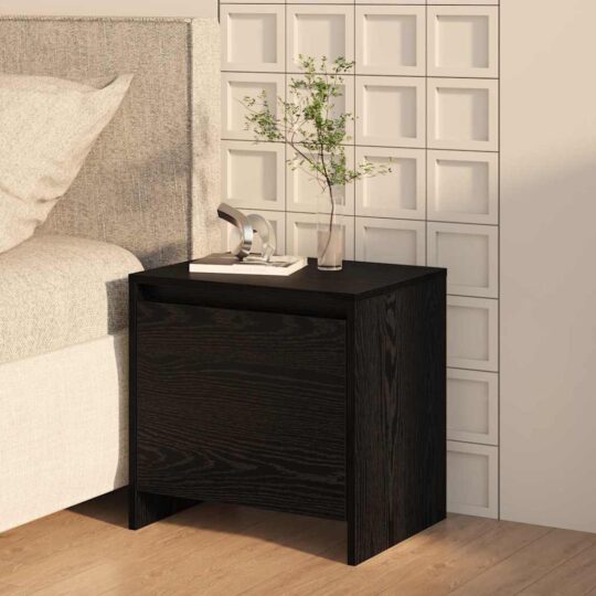 Dulap de noapte Stejar Negru 45 x 34 x 44,5 cm Lemn compozit