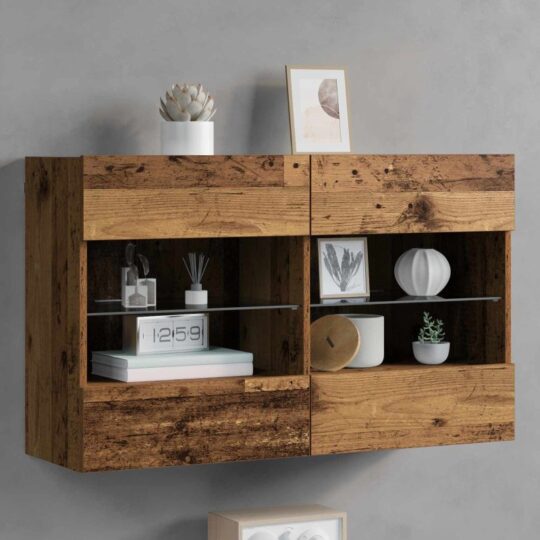 Dulap TV de perete Lemn Vechi 98,5 x 30 x 60,5 cm Lemn compozit