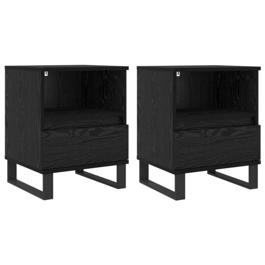 Alternative view of Dulap de pat Stejar Negru 40 x 35 x 50 cm Lemn compozit