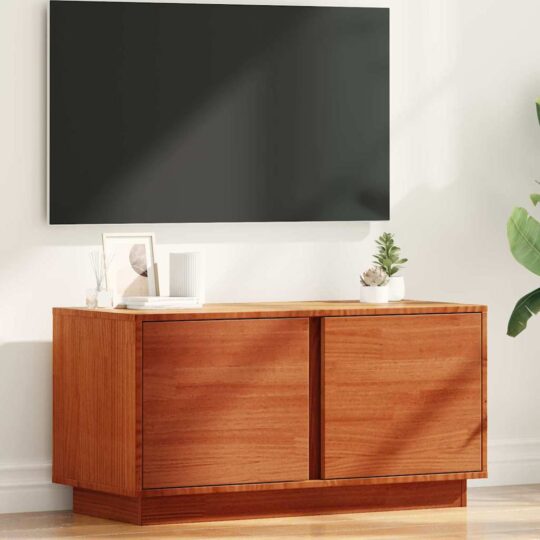 Cabinet TV Maroniu cerat 80 x 35 x 40,5 cm Lemn de pin masiv