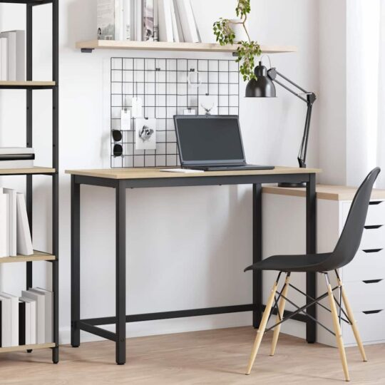 masă Stejar Sonoma 80 x 50 x 76,5 cm Lemn ingineresc și oțel