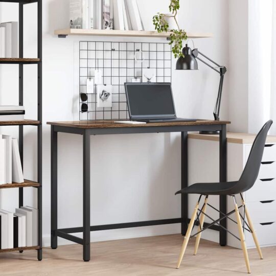 masă Stejar fumuriu 80 x 50 x 76,5 cm Lemn ingineresc și oțel